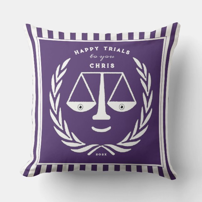 Personalised Lawyer Law School Graduation Cushion (Front)