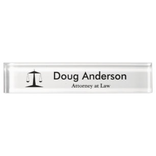 Personalised Lawyer Nameplate