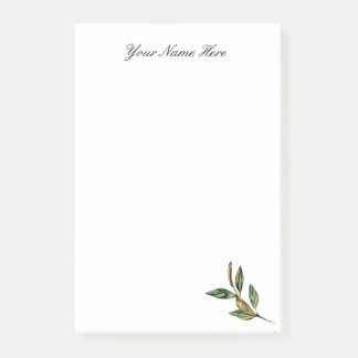Personalised Leafy Post-It Notes