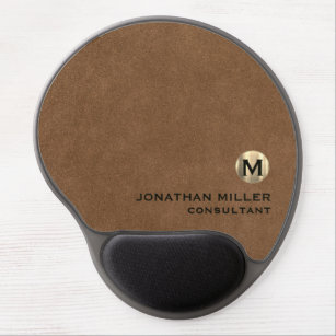 Personalised Leather Print Ergonomic Mousepad