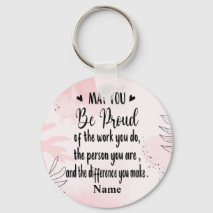 Personalised Leave Gift for Employee Appreciation  Key Ring