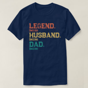 Personalised Legend Husband Dad - Custom Dates T-Shirt