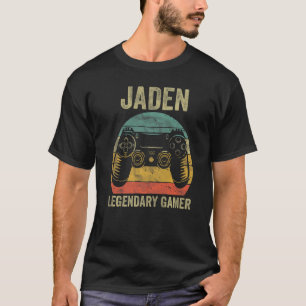 Personalised Legendary Gamer Shirt Jaden Name Vide