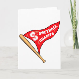 Personalised Legendary Ladies Softball Champ T Shi Card