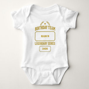 Personalised Legendary Series Gold  Birthday Baby Bodysuit