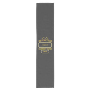 Personalised Legendary Series Gold Birthday Short Table Runner