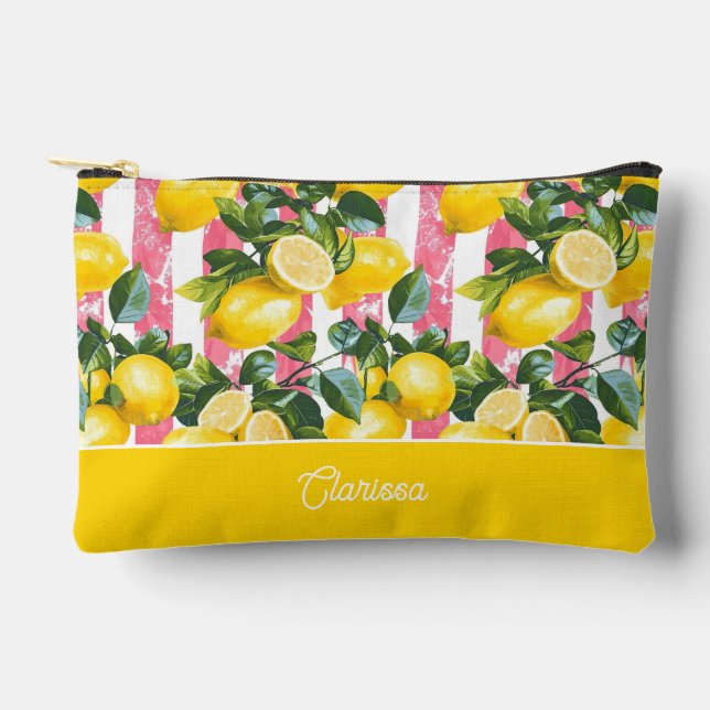 Personalised Lemon Accessory Pouch (Front)