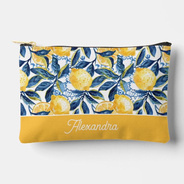 Personalised Lemon Accessory Pouch (Front)