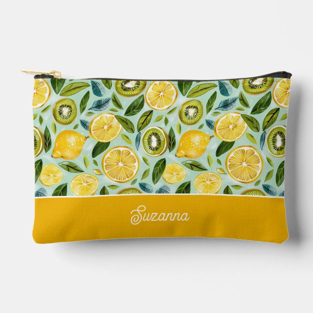 Personalised Lemon Accessory Pouch (Front)