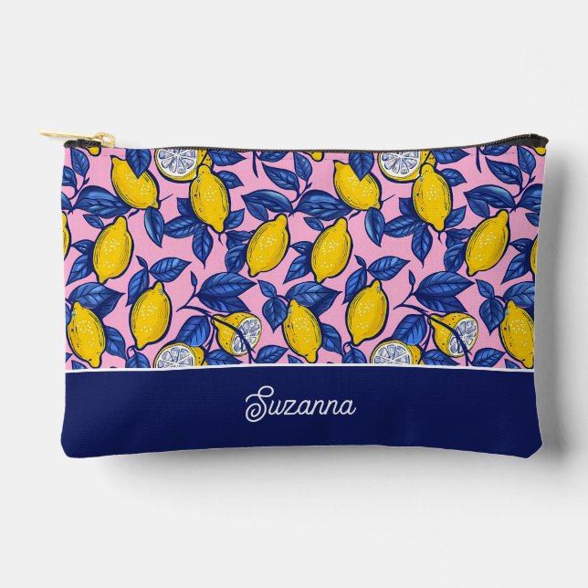 Personalised Lemon Accessory Pouch (Front)