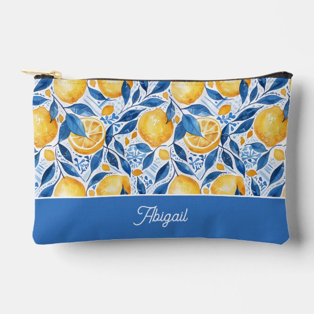 Personalised Lemon Accessory Pouch (Front)