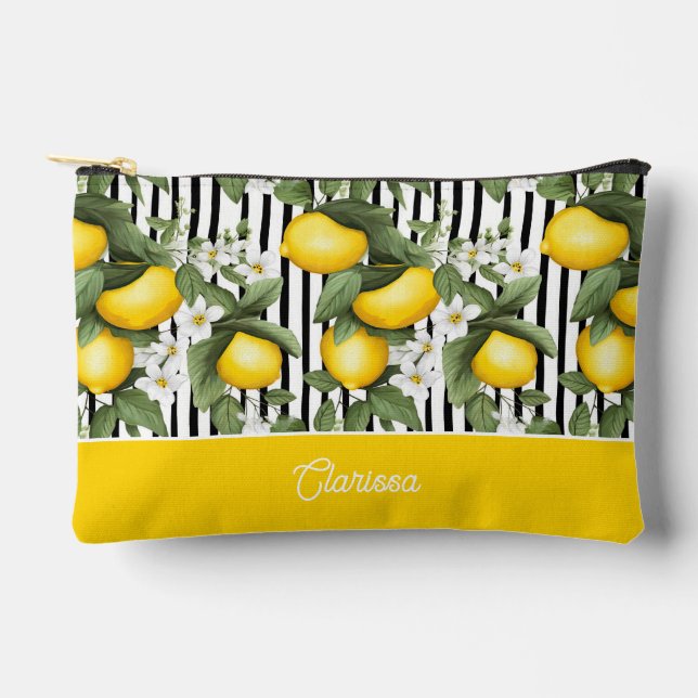 Personalised Lemon Accessory Pouch (Front)