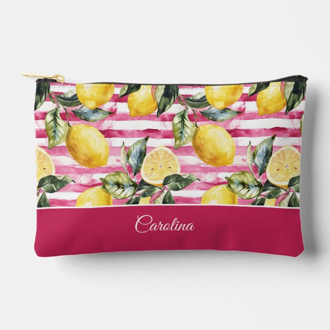 Personalised Lemon Accessory Pouch (Front)