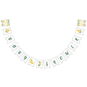 Personalised Lemon Baby Shower  Bunting