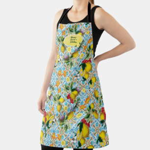Personalised Lemon Baking Chef Kitchen Monogrammed Apron