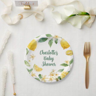 Personalised Lemon Citrus Paper Plates