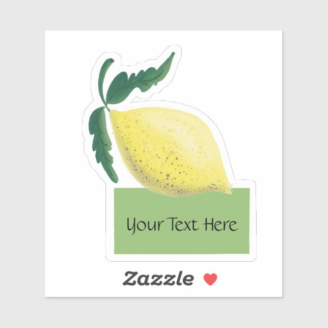 Personalised Lemon Fruit Sticker Vinyl Cut (Sheet)