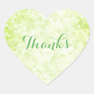 Personalised Lemon Green Simply Heart Spring Sticker