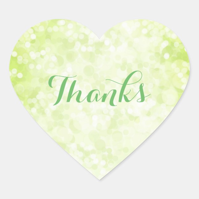 Personalised Lemon Green Simply Heart Spring Sticker (Front)