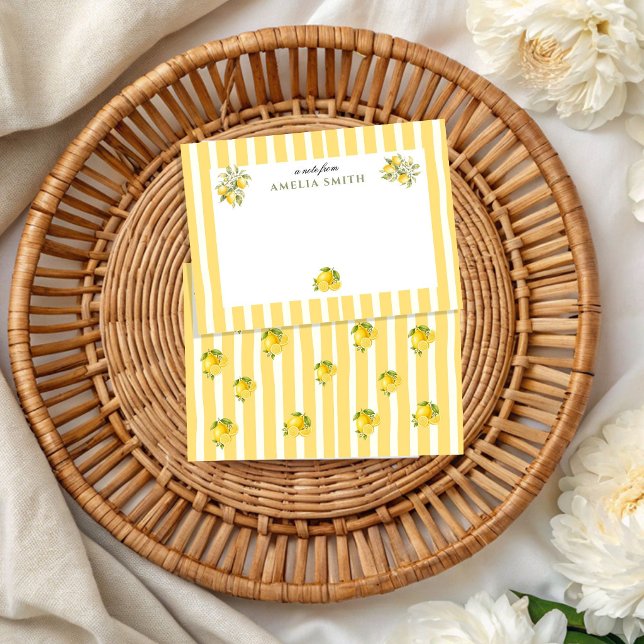 Personalised Lemon Italian theme Notecard (Creator Uploaded)