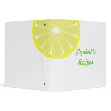 Personalised Lemon Recipe Binder