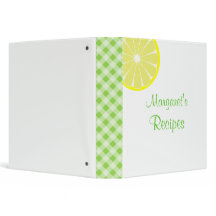 Personalised Lemon Recipe Binder