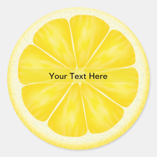 Personalised Lemon Slice Stickers (Front)