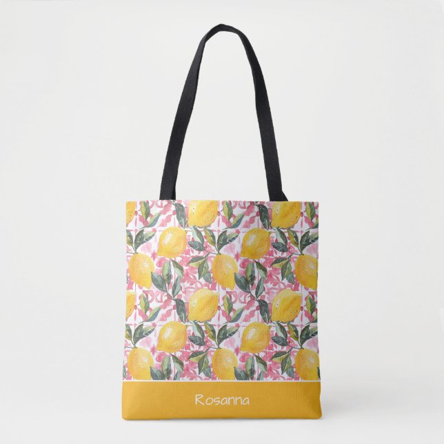 Personalised Lemon Tote Bag (Front)