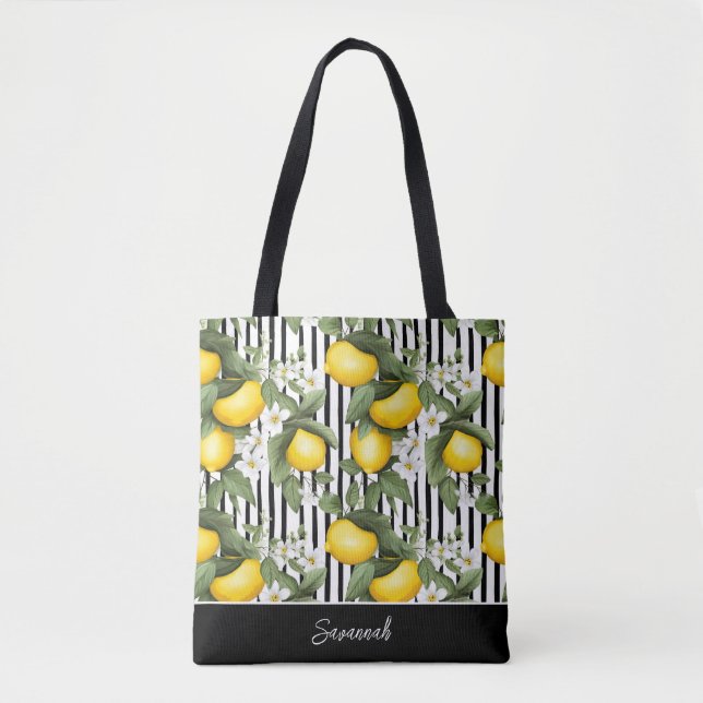 Personalised Lemon Tote Bag (Front)
