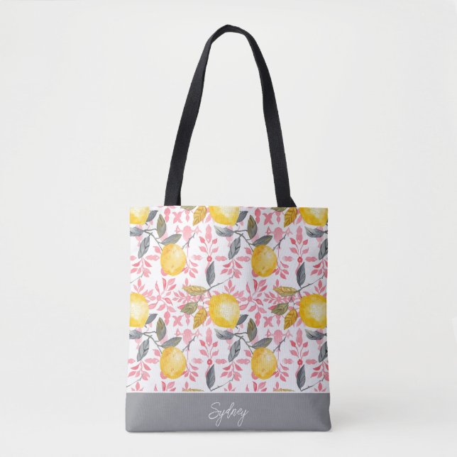 Personalised Lemon Tote Bag (Front)