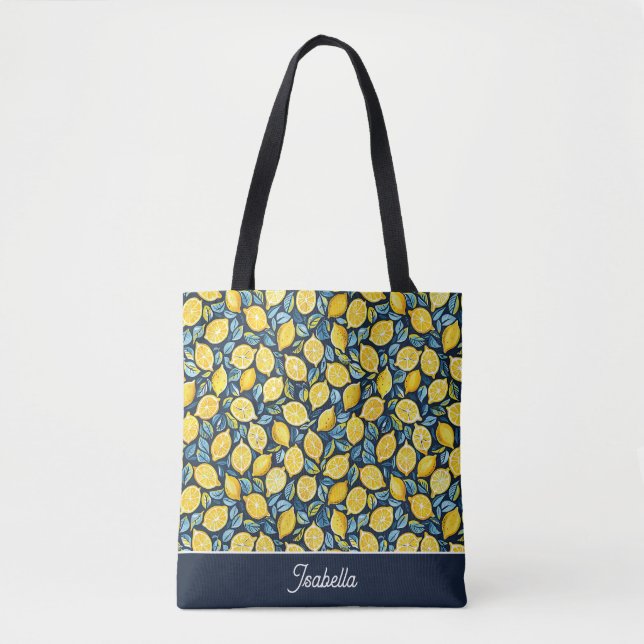 Personalised Lemon Tote Bag (Front)
