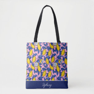 Personalised Lemon Tote Bag