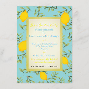 Personalised Lemon Tree Garden Party Invitations