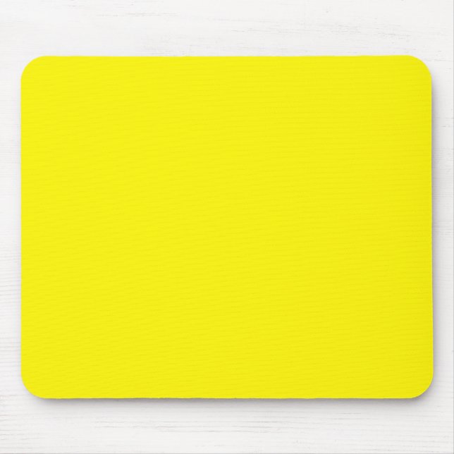 Personalised Lemon Yellow Single Coloured Mouse Pad (Front)