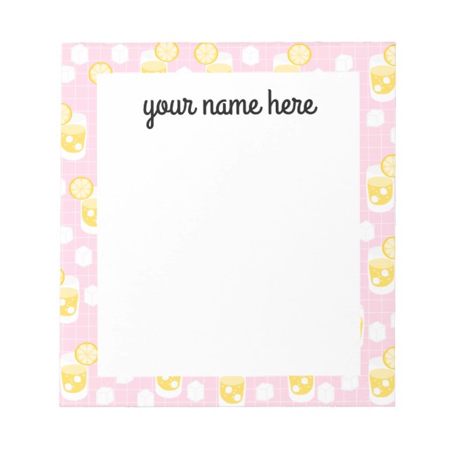 Personalised Lemonade Notepad (Front)