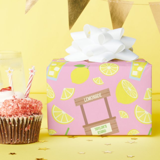 Personalised Lemonade Stand Wrapping Paper (Birthday Party)