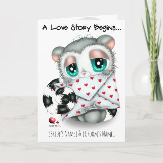 Personalised Lemur Wedding Invitation - Hand-Drawn