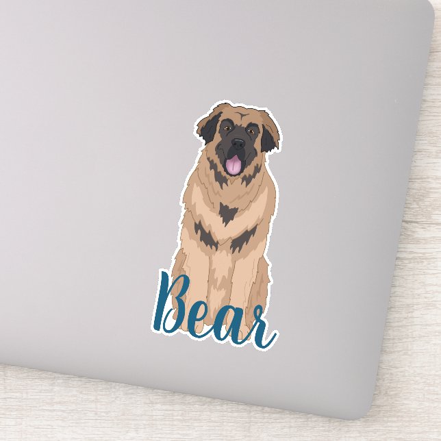 Personalised Leonberger Sticker (Detail)