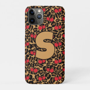 Personalised Leopard Cherries iPhone 11 Pro Case