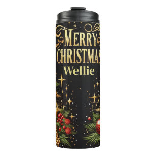 Personalised Leopard Christmas Tumbler Gift