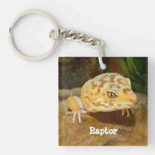 Personalised Leopard Gecko Lizard  Key Ring