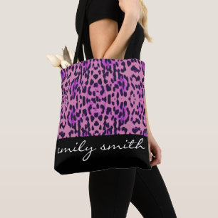 Personalised Leopard Pattern Tote Bag