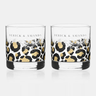 Personalised Leopard Print Bar Glasses