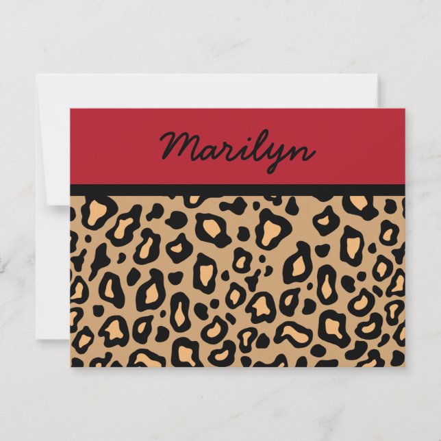 Personalised Leopard Print Invitations (Front)