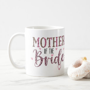 Personalised Leopard Print Mother of Bride Gift  Coffee Mug