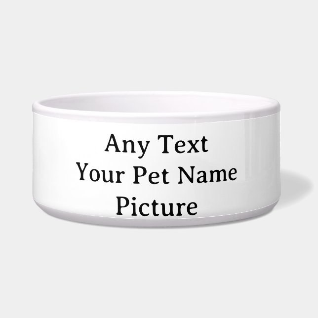 Personalised Leopard Print Pet Feeding Bowl (Front)