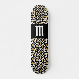 Personalised Leopard Print Skateboard