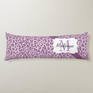 Personalised Leopard Purple Lavender Body Pillow
