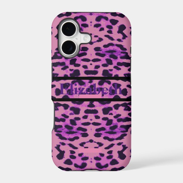 Personalised Leopard Purple Rhinestone (Back)