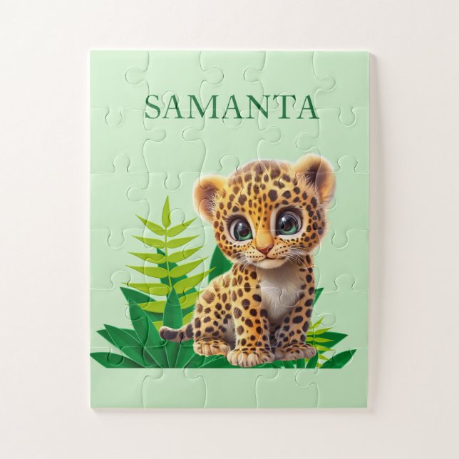 Personalised Leopard Puzzle (Vertical)